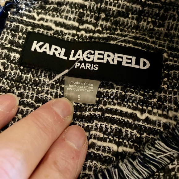 💥Karl Lagerfeld Paris Tweed-look Pocket Dress💥 NWT - Picture 5 of 12